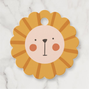 Para Recuerdos Etiquetas de Favor de Lion Cute