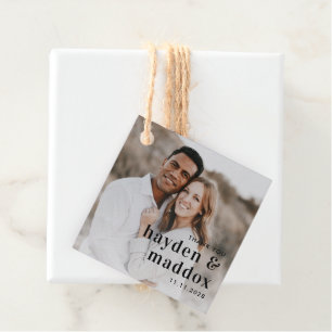 Para Recuerdos Etiquetas de Favor de Nuestra Boda de Momento