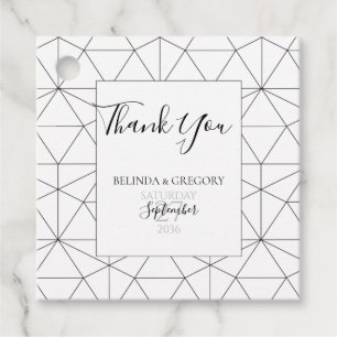 Para Recuerdos Etiquetas de Favor de Regalo de Boda de Patrón Geo