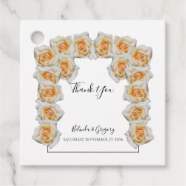 Para Recuerdos Etiquetas de Favor de Regalo de Boda Rosas naranja