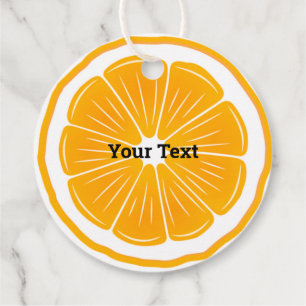 Para Recuerdos Etiquetas de Favor de Tarjeta de Diseño de naranja