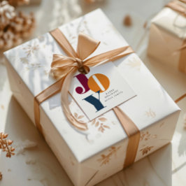 Para Recuerdos Etiquetas de Favor de Vacaciones Coloridas en Negr