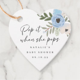 Para Recuerdos Etiquetas de Favor del Corazón de Baby Shower con 