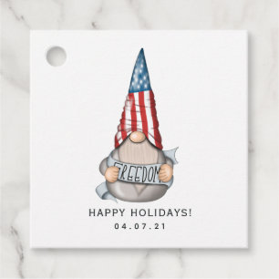 Para Recuerdos Etiquetas de Favor del Gnome Americano