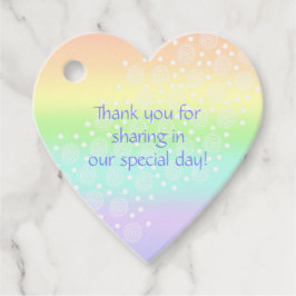 Para Recuerdos Etiquetas de Favor en Forma de Corazón en Círculos