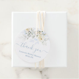 Para Recuerdos Etiquetas de Favor Floral Azul