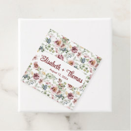 Para Recuerdos Etiquetas de favor florales pastel románticas pers