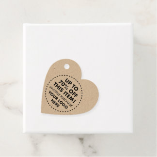 Para Recuerdos Etiquetas de Favor Kraft Corazón 70% DE DESCUENTO 