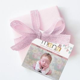Para Recuerdos Etiquetas de Favor Mini Rosa Conoce a los Bebés