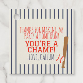 Para Recuerdos Etiquetas de Favor Plaza Fiesta de Béisbol