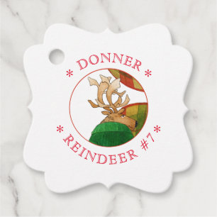Para Recuerdos Etiquetas de Favor/Regalo Cuadrado del REINDER DEL