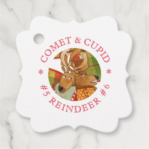 Para Recuerdos Etiquetas de Favor/Regalo CupID REINDER COMET