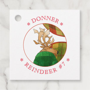 Para Recuerdos Etiquetas de Favor/Regalo de la Plaza del REINDEER