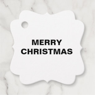 PARA RECUERDOS ETIQUETAS DE FAVOR SENCILLAS DE BLANCO MERRY NAVID