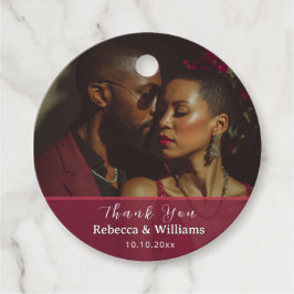 Para Recuerdos Etiquetas de favores de boda de corte