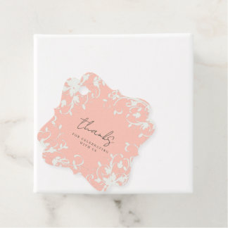 Para Recuerdos Etiquetas de favoritas de boda elegantes de Coral