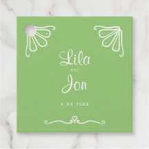 Etiquetas de favoritas de bodas personalizadas de 