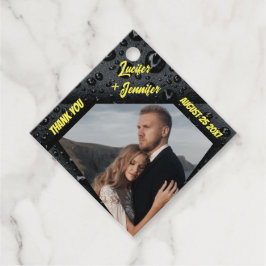 Para Recuerdos Etiquetas de favoritas de la boda moderna del diam