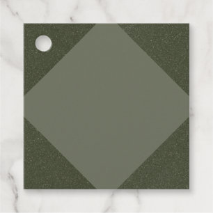 Para Recuerdos Etiquetas de Favorito de Diamante Verde Musgo