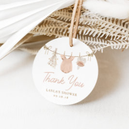 Para Recuerdos Etiquetas de favoritos de Baby Shower Chica Clothe