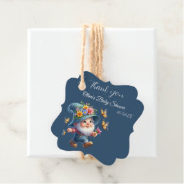 Para Recuerdos Etiquetas de favoritos de Baby Shower de Gnome Cut