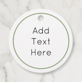 Para Recuerdos Etiquetas de favoritos redondas - Borde verde con 