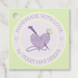 Para Recuerdos Etiquetas de fibra Hecha a mano con amor Pastel He