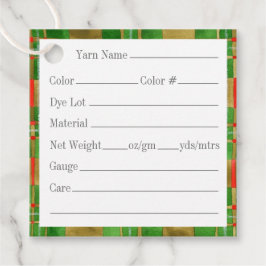 PARA RECUERDOS ETIQUETAS DE HILO CUADRADO DE 2" TARTÁN MAC GREGOR