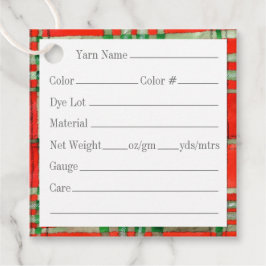 PARA RECUERDOS ETIQUETAS DE HILO CUADRADO DE 2" TARTÁN ROJO SCOTT