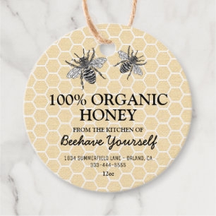 Para Recuerdos Etiquetas de Jar Apiary Vintage Honeybee