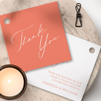 Para Recuerdos Etiquetas de la boda de la caligrafía minimalista