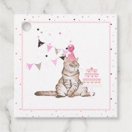 Para Recuerdos Etiquetas de la fiesta de cumpleaños Grumpy Cat