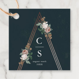 Para Recuerdos Etiquetas de los favores de boho floral piramidal