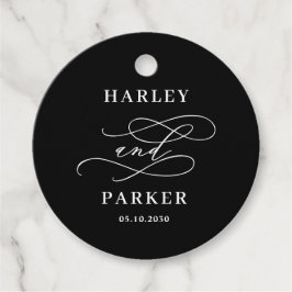 Para Recuerdos Etiquetas de moda caligrafía de matrimonio favorit