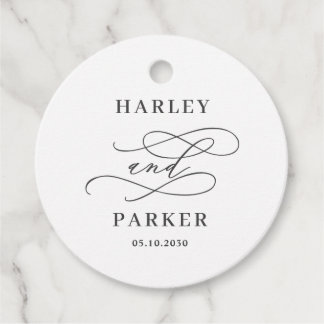 Para Recuerdos Etiquetas de moda caligrafía de matrimonio favorit