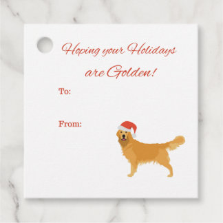Para Recuerdos Etiquetas de Navidades de Golden Retriever