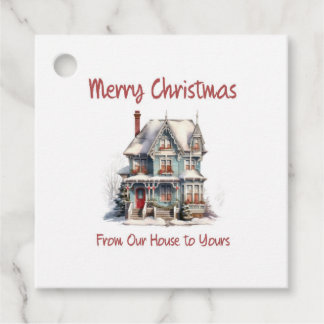 Para Recuerdos Etiquetas de navidades que dicen "De nuestra casa