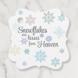 Para Recuerdos Etiquetas de regalo Besos de copo de nieve del cie