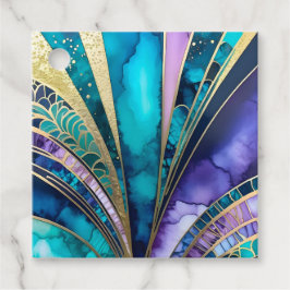 Para Recuerdos Etiquetas de regalo coloridas Art Déco
