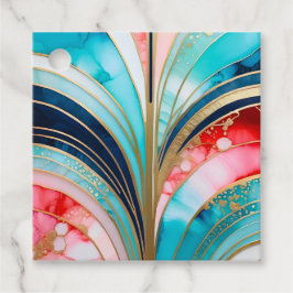 Para Recuerdos Etiquetas de regalo coloridas Art Déco