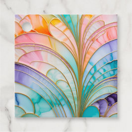 Para Recuerdos Etiquetas de regalo coloridas Art Déco