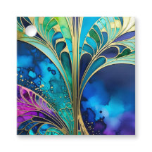 Etiquetas de regalo coloridas Art Déco