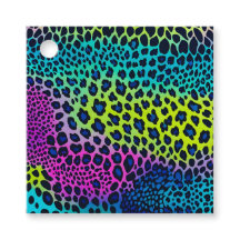 Etiquetas de regalo con estampado de animal colori