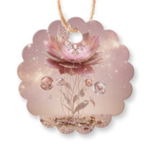 Etiquetas de regalo con forma de flor de mandala n