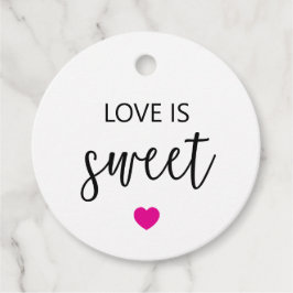 Para Recuerdos Etiquetas de regalo de Amor es Dulce, Boda de colo