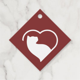 Para Recuerdos etiquetas de regalo de amor rojo