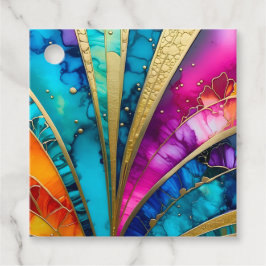 Para Recuerdos Etiquetas de regalo de Art Déco coloridas