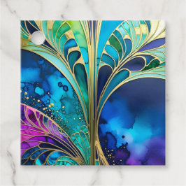 Para Recuerdos Etiquetas de regalo de Art Déco coloridas