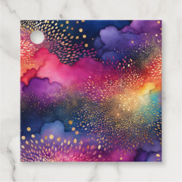 Para Recuerdos Etiquetas de regalo de arte abstracto con tinta co