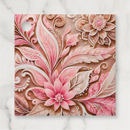Para Recuerdos Etiquetas de regalo de arte batik floral coloridas